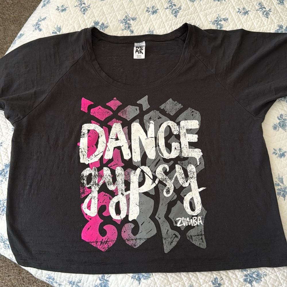 Zumba Dance Gypsy Black Shirt Vintage L